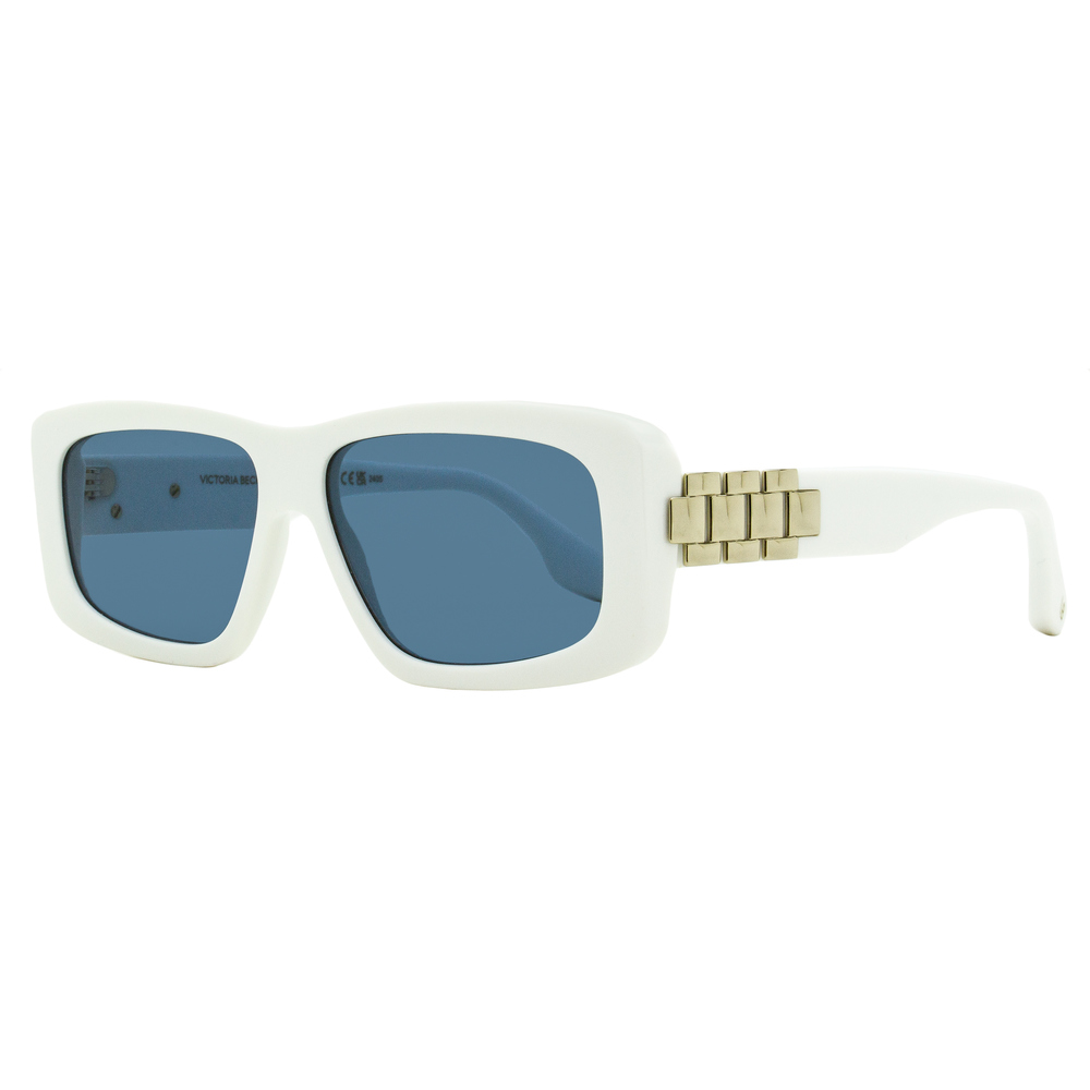 Victoria Beckham Chain Rectangular Sunglasses VB669S 101 White 55mm